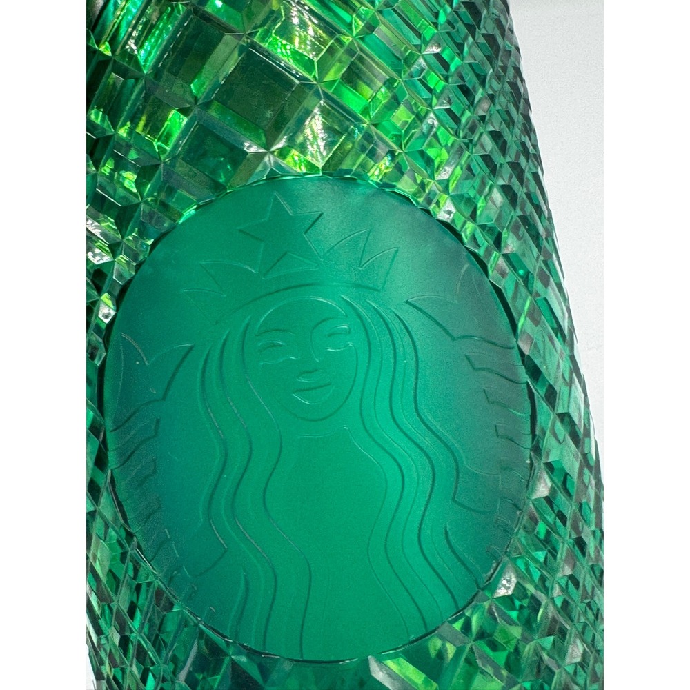Starbucks 2021 Emerald Green Jewel Studded Venti Cold Cup Tumbler 24oz Siren